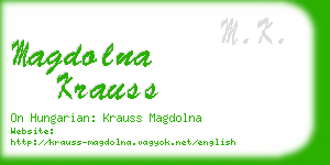 magdolna krauss business card